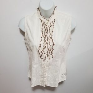 Bench white button up blouse